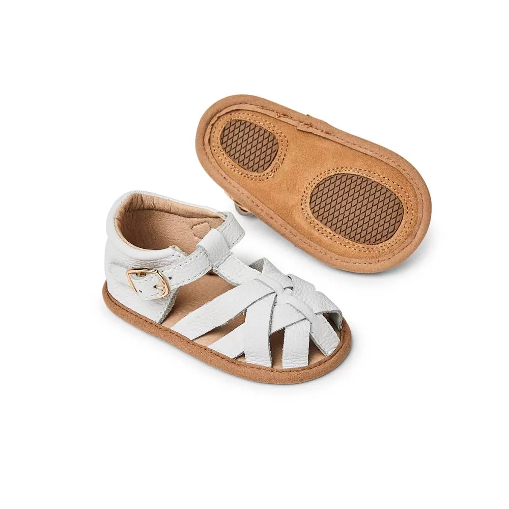 White Leather Baby Sandal