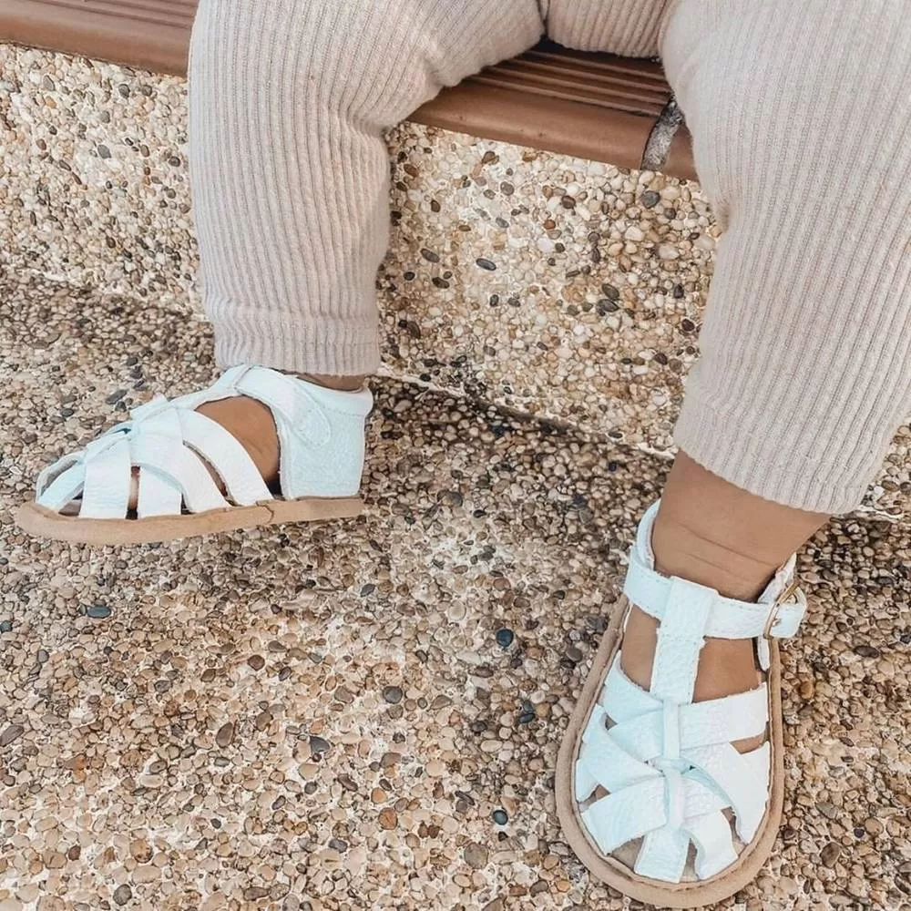 White Leather Baby Sandal